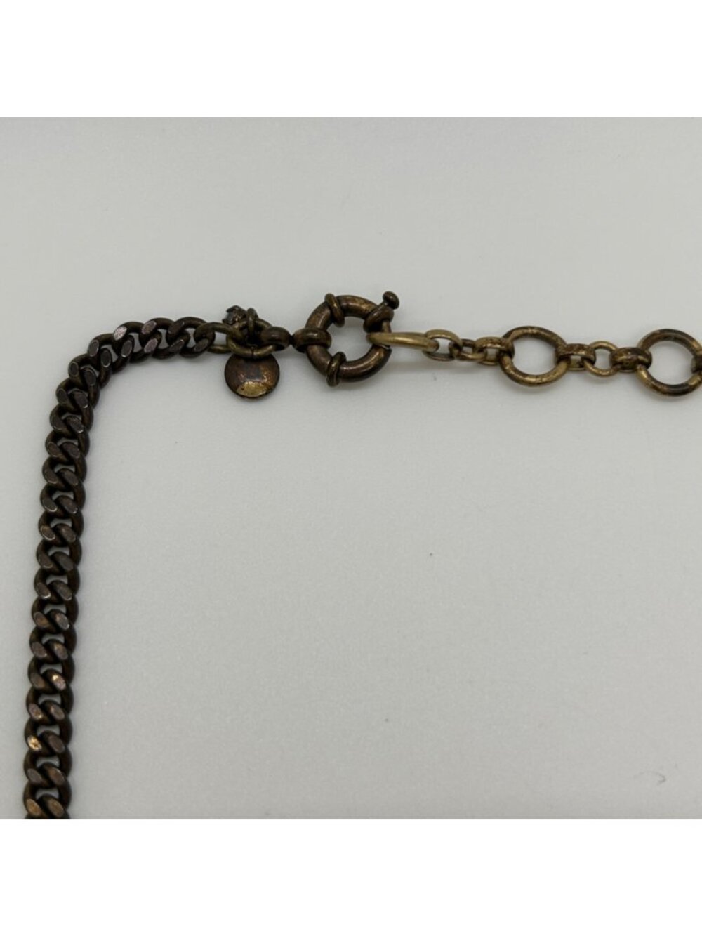 J.Crew Moody Black Necklace Teardrop Rhinestone Statement Antique Gold Bib - Picture 6 of 9